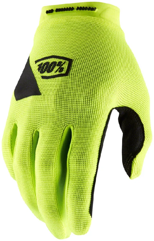 bicycle tool control-100% Ridecamp Gloves - Flourescent Yellow Full Finger Mens Small