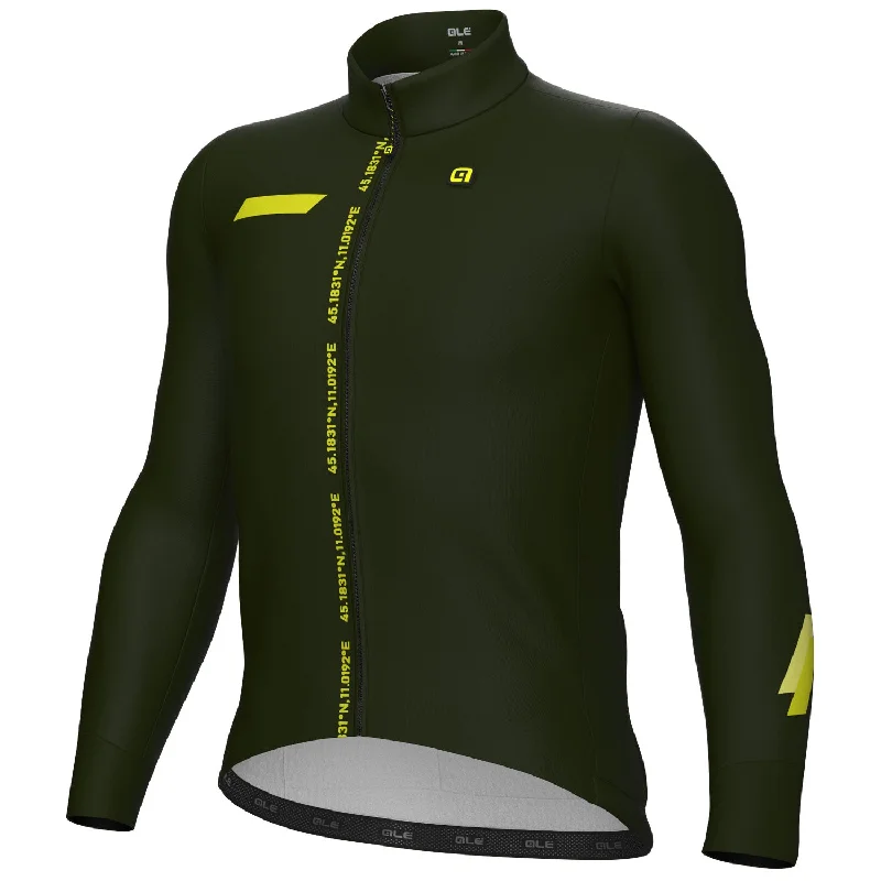 bicycle pedal toughness-Maglia maniche lunghe Ale PR-E Follow Me - Verde scuro