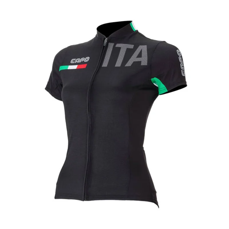 bicycle pedal improvement-Capo SC-12 Short Sleeve Jersey Womens