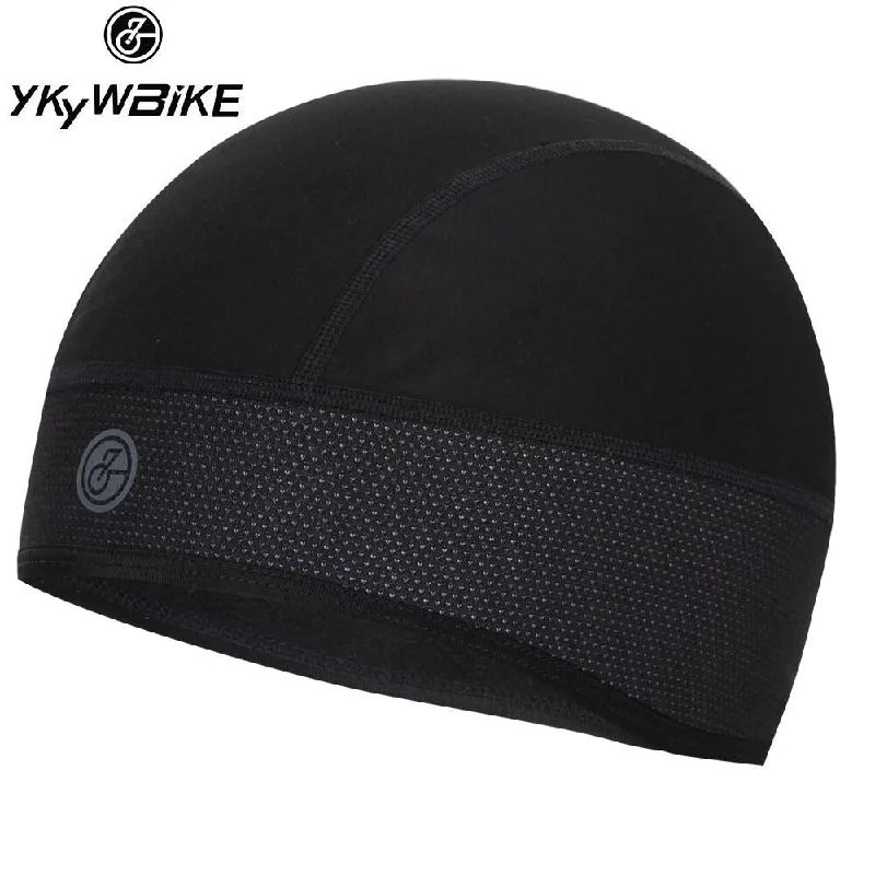 bicycle tire flexibility-YKYW Cycling Fleece Caps Winter Thermal Warm Comfort Under Helmet Black