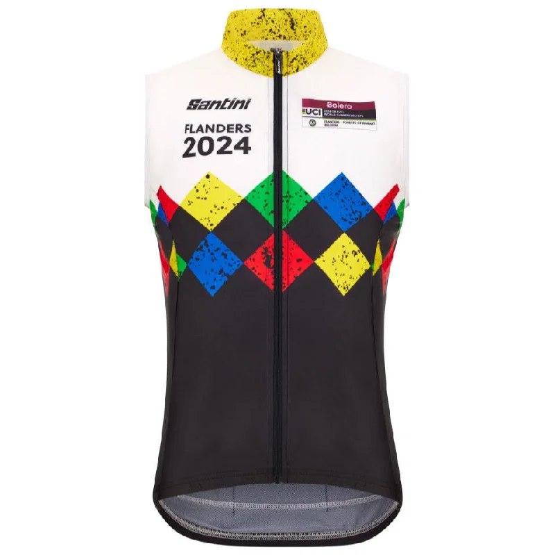 bicycle pad control-Gilet Santini UCI Gravel World Championship Flanders 2024