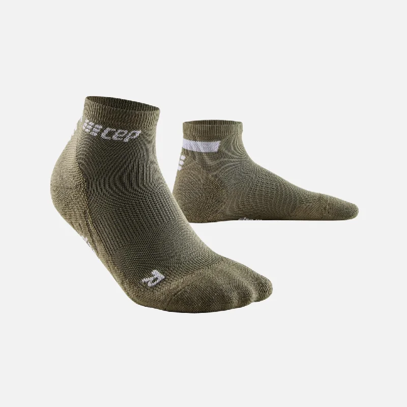 bicycle frame responsiveness-Cep The Run 4.0 Low Cut Men's Socks -Olive