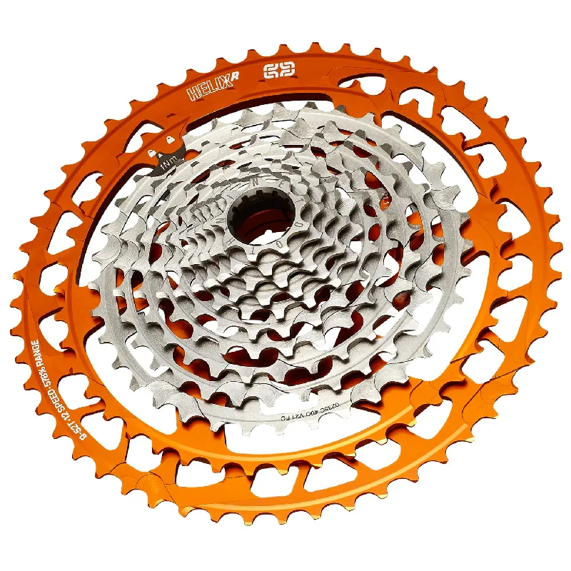 bicycle suspension rigidity-Cassetta ethirteen Helix R 9-52T 12v - Arancio