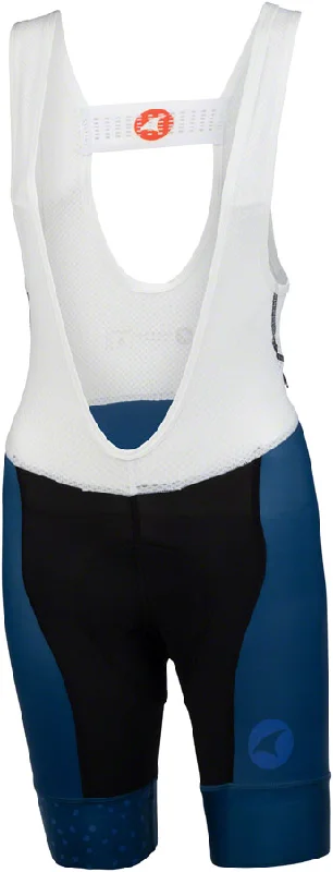 bicycle cleat alignment-Salsa Team Polytone Womens Bib Short - Dark Blue Large