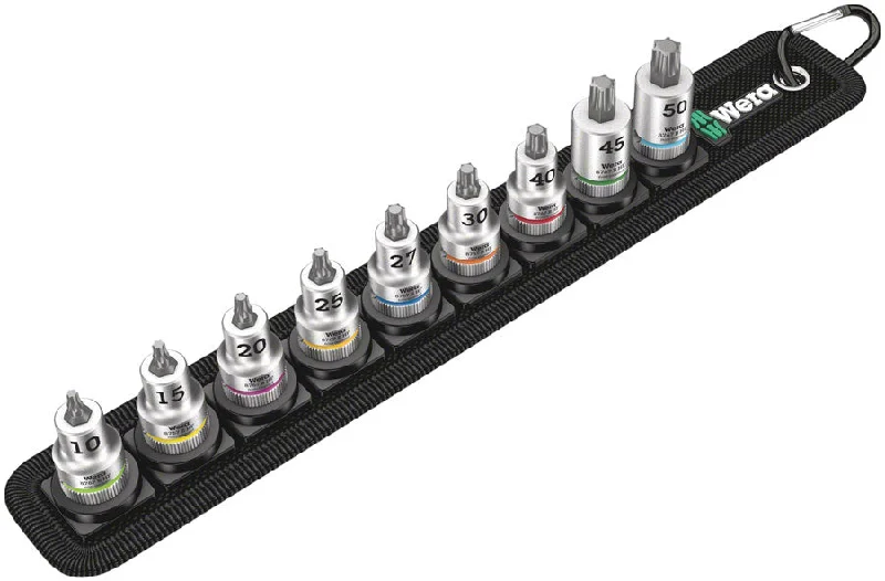 bicycle tire improvement-Wera Belt B 3 TORX HF Zyklop bit socket set holding function - 3/8" drive 9 pieces