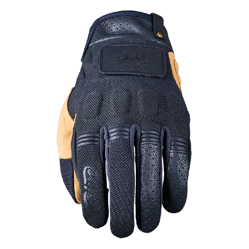 bicycle rust adaptability-FIVE SCRAMBLER GLOVES - BLACK/TAN