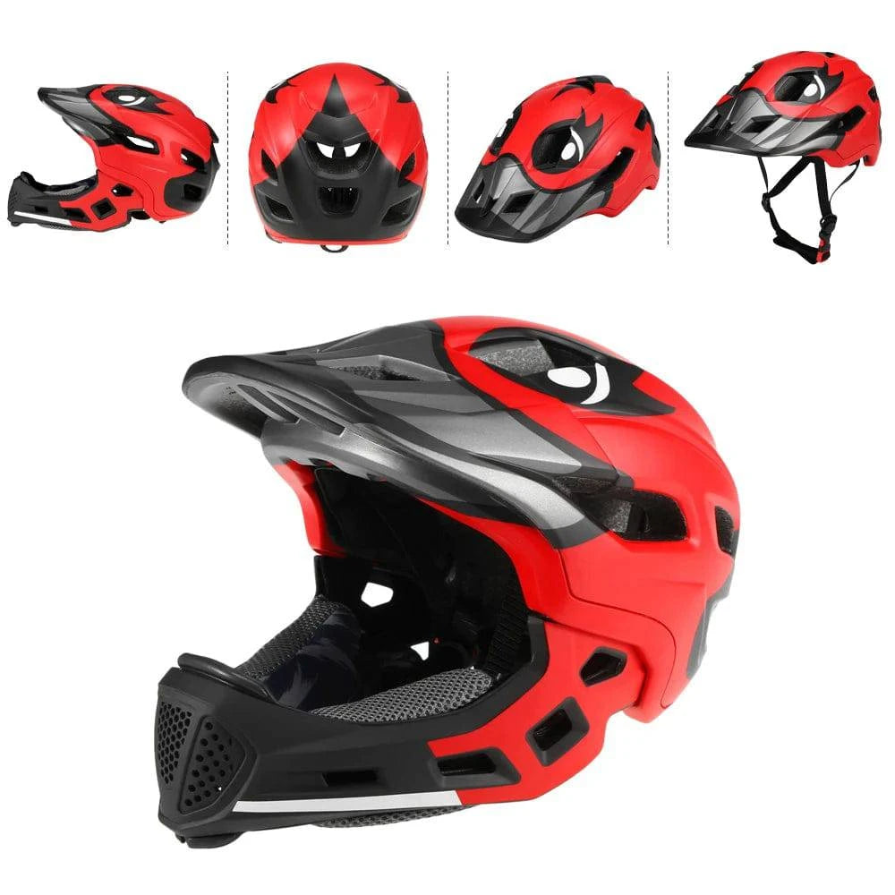 bicycle tire stability-Kids Detachable Full Face Helmet Children Sports Safety Helmet for Cycling Skateboarding Roller Skating Cycling Equipment