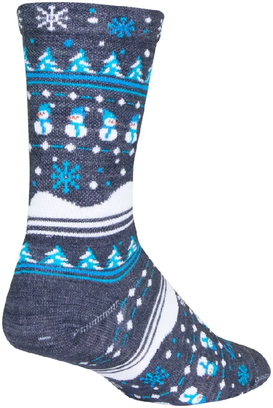 bicycle fitness precision-SockGuy Winter Sweater Wool Socks - 6" Blue/Gray/White Large/X-Large