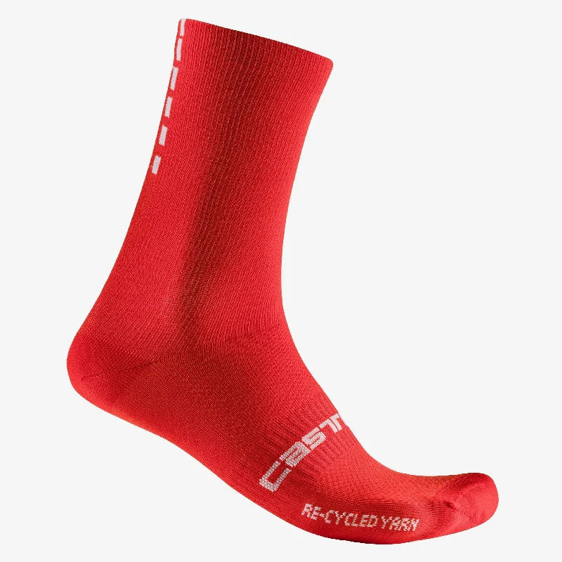 bicycle pedal tuning-Calze Castelli Re-cycle Thermal 18 - Rosso