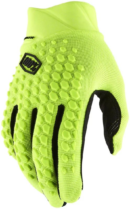 bicycle tool modification-100% Geomatic Gloves - Flourescent Yellow Full Finger Mens Large