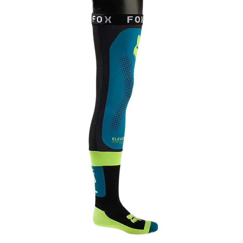 bicycle stand maneuverability-FOX 2024 FLEXAIR KNEE BRACE SOCKS - MAUI BLUE