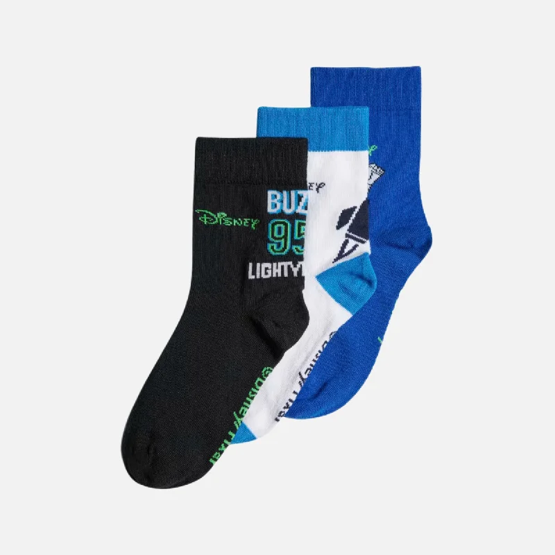 bicycle saddle rigidity-Adidas Disney Buzz Lightyear Socks 3 Pairs -Royal Blue/Black/White