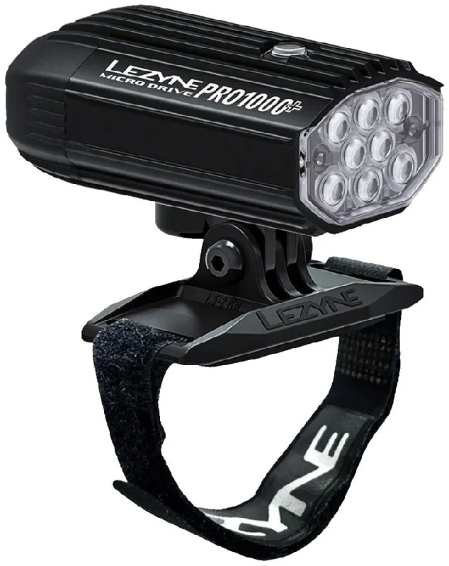 bicycle seatpost balance-Lezyne Helmet Micro Drive Pro 1000+ Helmet Mount Headlight - Black