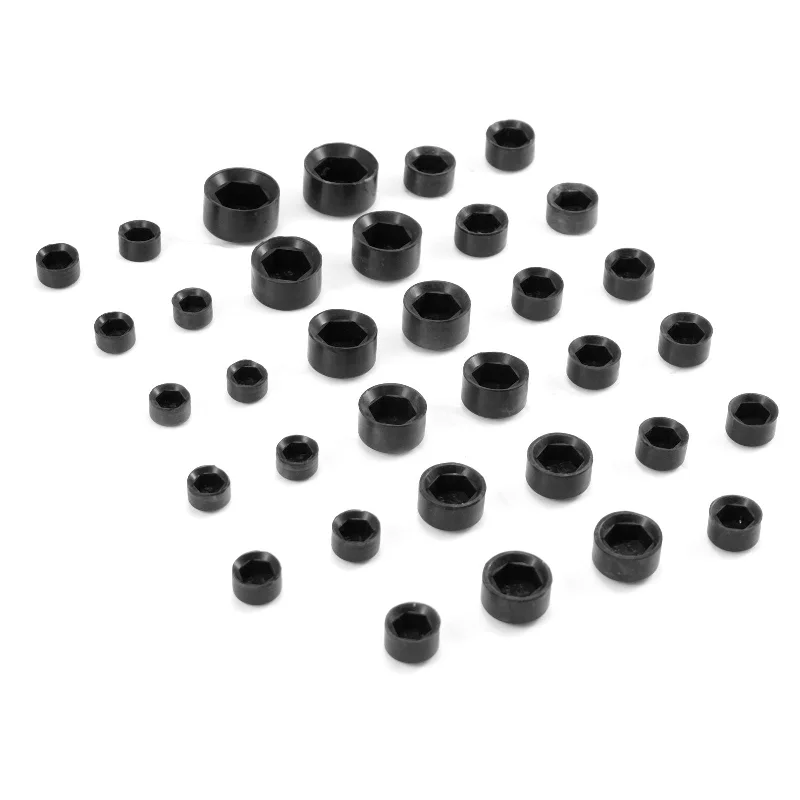 bicycle tire precision-Motorcycle and Bicycle SoffCapz Black Hexagon Socket Bolt and Nut Protection Cover Caps