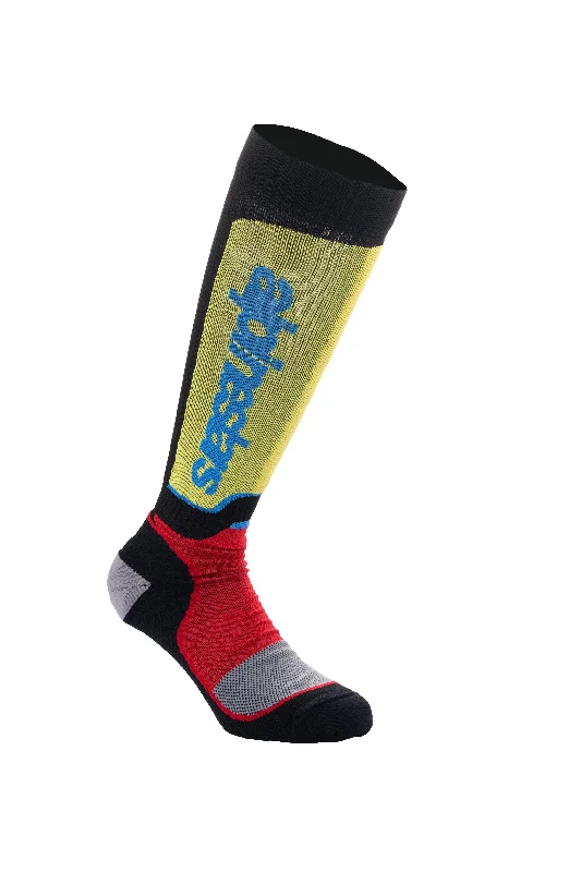 bicycle frame stability-ALPINESTARS 2024 MX PLUS SOCKS - BLACK/RED/LIGHT BLUE