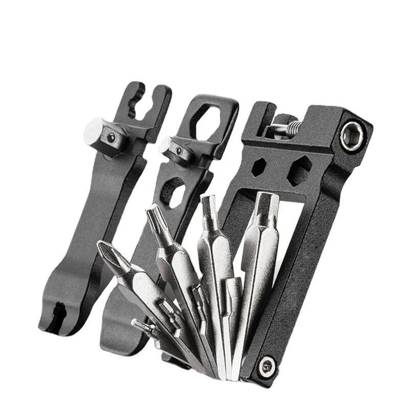 bicycle cleat agility-ESLNF Mountain Bicycle Tools Sets Bike Folding Design Repair Tools Kit Hex Spoke Wrench Mountain Cycle Screwdriver Tool 16 In 1