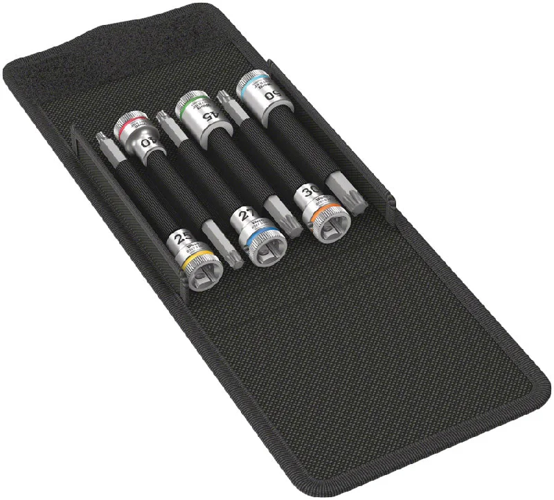 bicycle sidewall enhancement-Wera 8767 B TORX HF 1 Zyklop bit socket set holding function - 3/8" drive 6 pieces