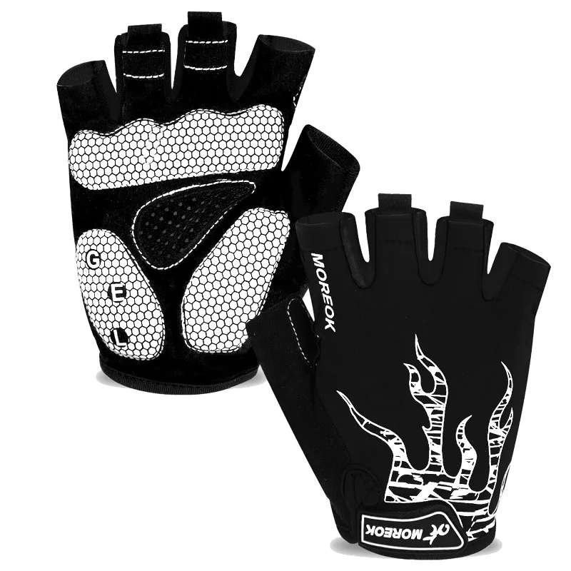 bicycle tire flexibility-MOREOK Half Finger Bicycle Gloves