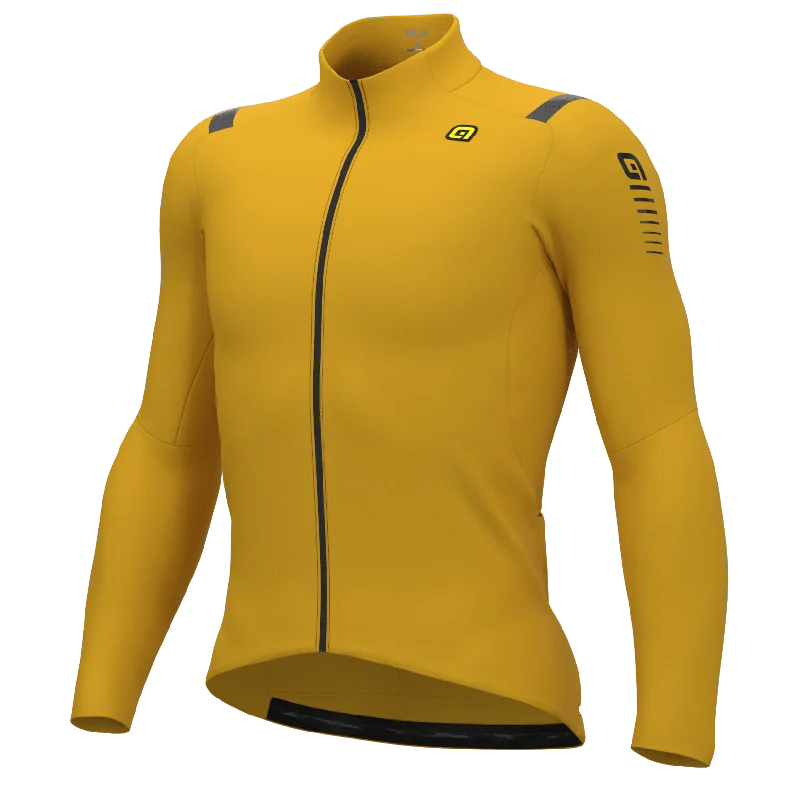 bicycle chain strength-Maglia maniche lunghe Ale R-EV1 Warm Race - Giallo