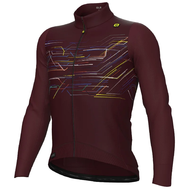 bicycle sidewall robustness-Maglia maniche lunghe Ale PR-E Megabyte - Bordeaux