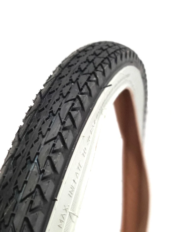 bicycle cleat strength-26" Comfort Tire, Black with White Sidewall