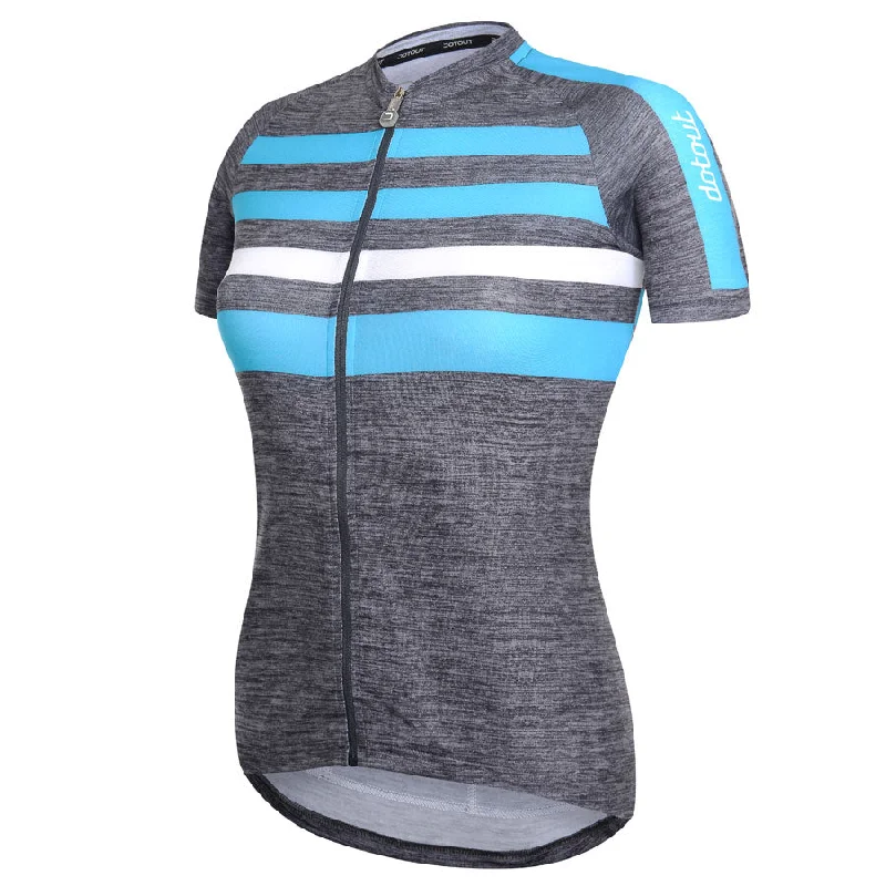 bicycle saddle alignment-Maglia Donna DotOut Stripe 2018 - Melange Dark Grigio