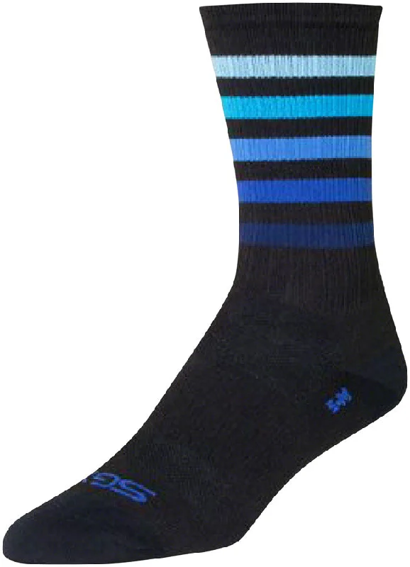 bicycle cleaner robustness-SockGuy SGX Deep Socks - 6" Black/Blue Small/Medium