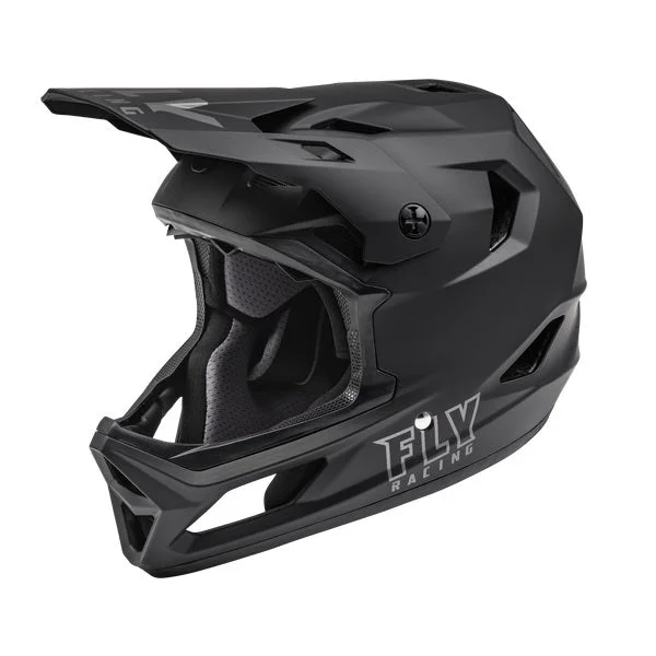 bicycle pad stability-Fly Racing Youth Rayce Full Face Helmet - Matte Black