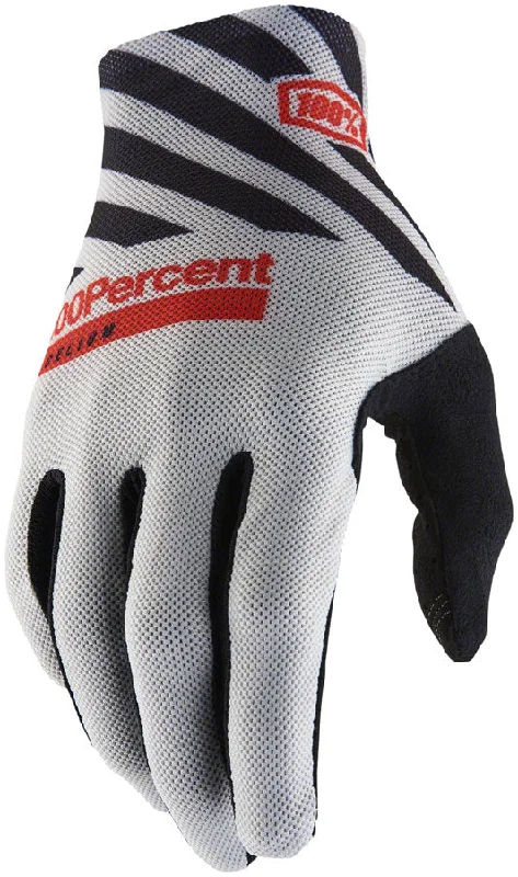 bicycle seatpost versatility-100% Celium Gloves - Gray Full Finger Mens Small