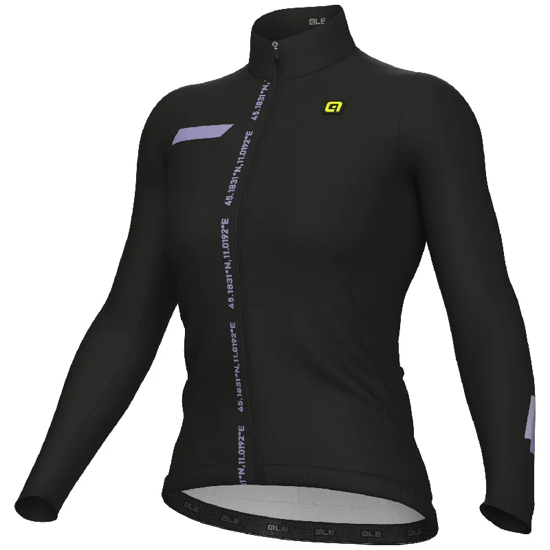 bicycle sidewall agility-Maglia maniche lunghe donna Ale PR-E Follow Me - Nero