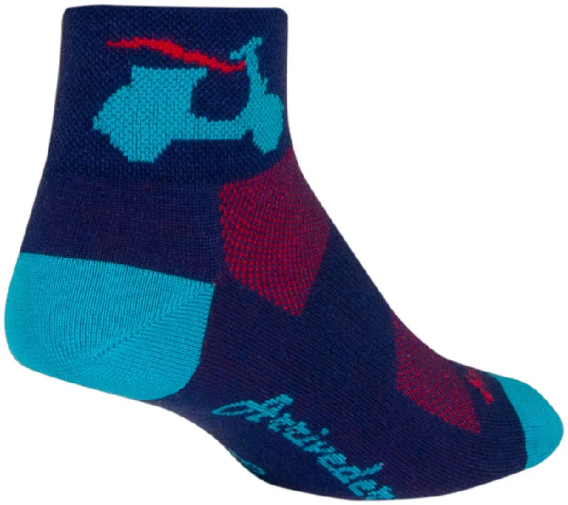 bicycle tool robustness-SockGuy Bella Classic Low Socks - 2" Blue/Red Womens Small/Medium