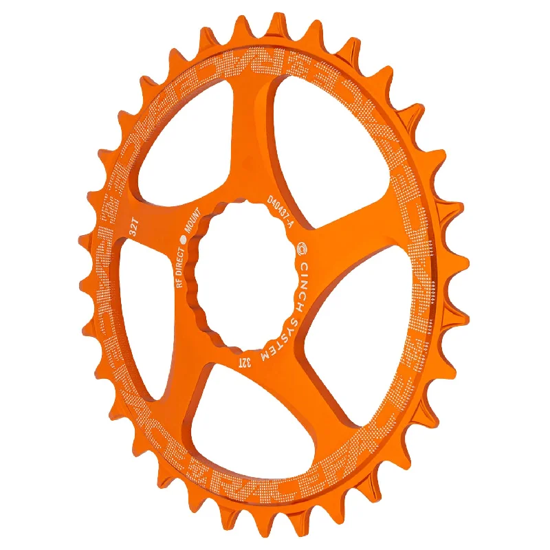 bicycle pad agility-Race Face Cinch Direct Mount Chainring 30T Orange