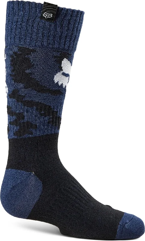 bicycle rotor control-FOX 2023 YOUTH 180 NUKLR SOCKS - DEEP COBALT