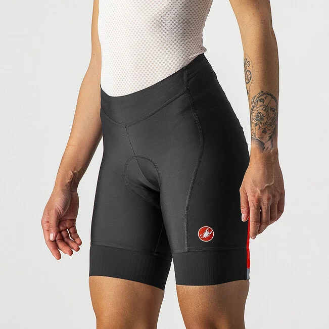 bicycle paint adjustment-Castelli Velocissima 2 Womens Short - Black/Red