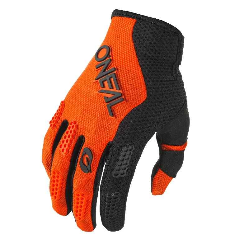 bicycle gear precision-ONEAL 2024 YOUTH ELEMENT RACEWEAR GLOVES - BLACK/ORANGE