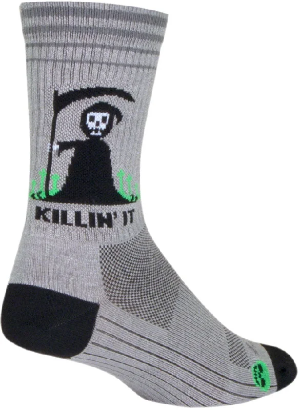 bicycle shoe tuning-SockGuy Killin It Crew Sock - 6" Small/Medium