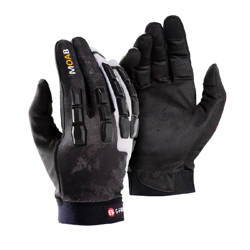 bicycle chain control-G-Form Moab Trail Full Finger Gloves Black/White XS Pair