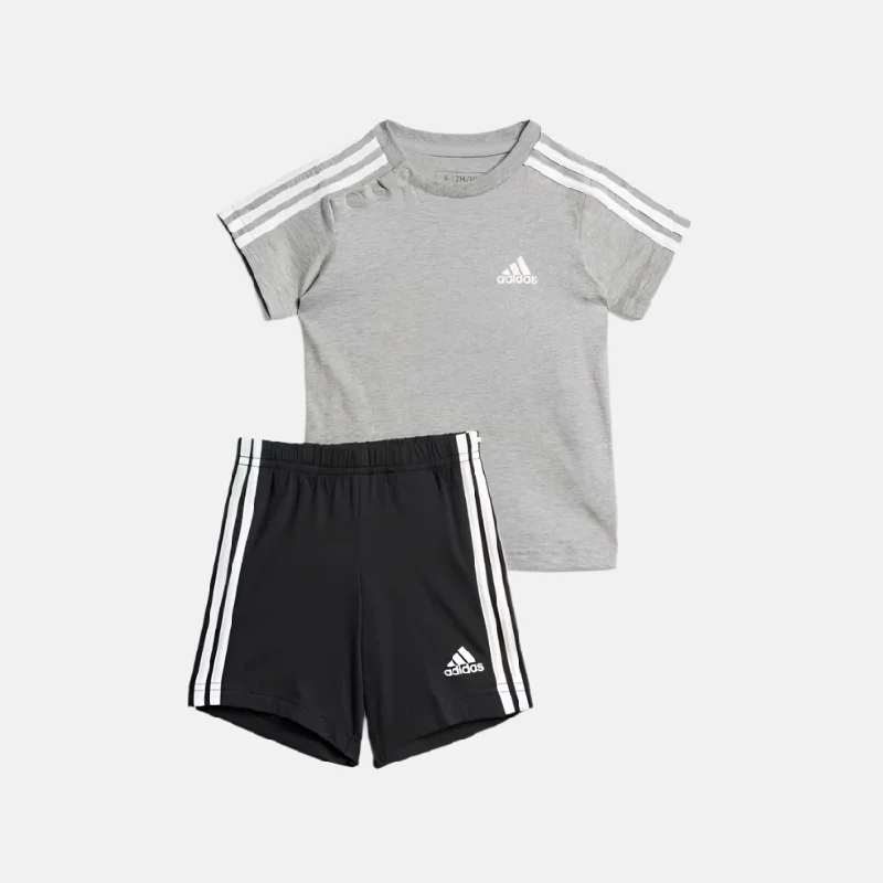 bicycle rotor maneuverability-Adidas Essentials Sports Kids Unisex T-shirt and Shorts Set (6-4Year) -Medium Grey Heather/White