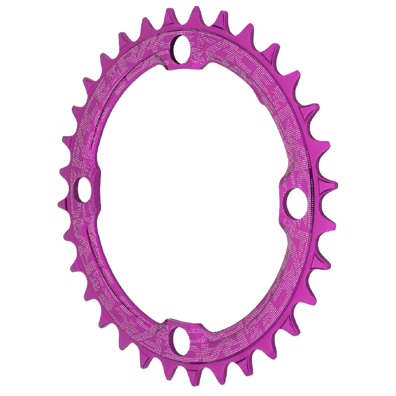 bicycle handlebar tuning-Race Face 104 NW Chainring 104BCD 34T Purple