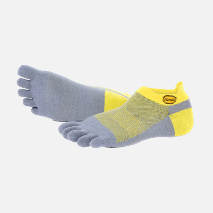 bicycle tire optimization-Vibram 5Toe Sock No Show (1pair)(Grey/Yellow)