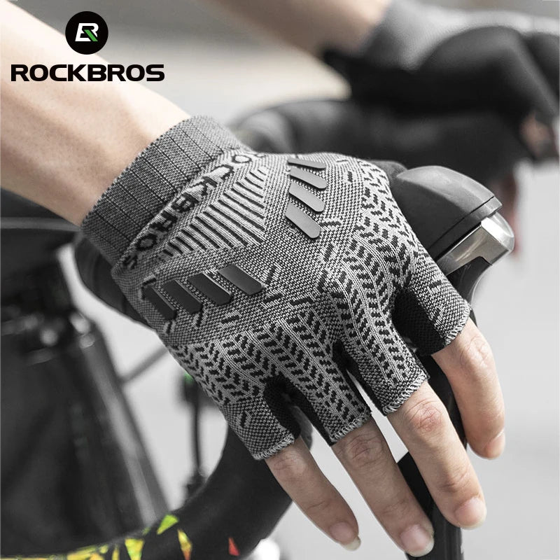 bicycle lever flexibility-ROCKBROS Half Finger Cycling Gloves