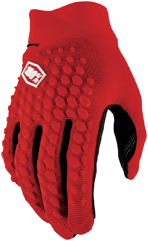 bicycle saddle personalization-100% Geomatic Gloves - Red Full Finger Mens Medium