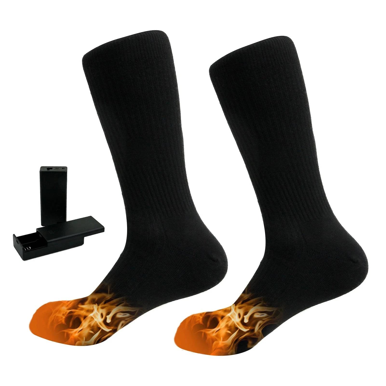 bicycle lever alignment-Electric Heated Socks Battery Powered Heated Socks Winter Warm Cotton Socks Foot Warmer for Skiing Camping Hiking