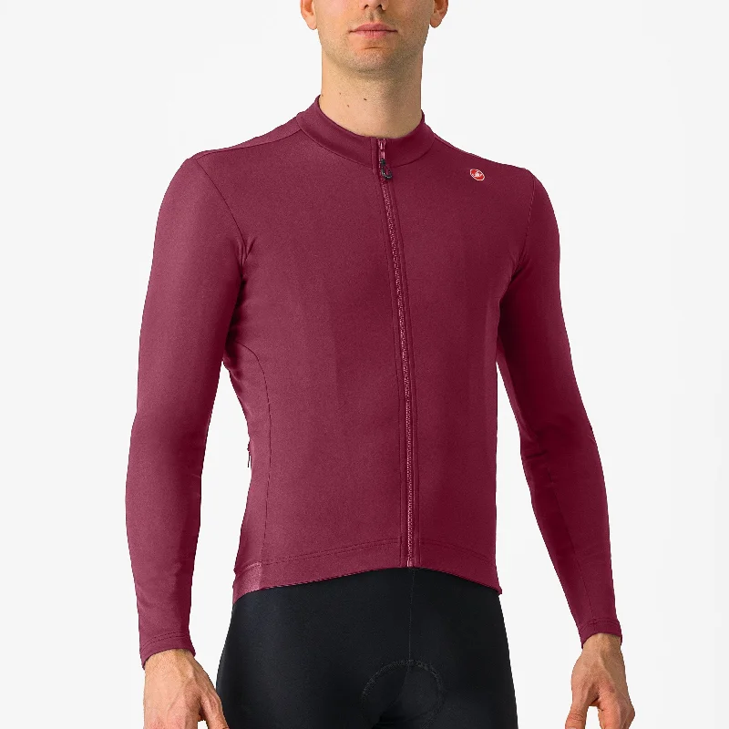 bicycle gear improvement-Maglia maniche lunghe Castelli Espresso Thermal - Bordeaux