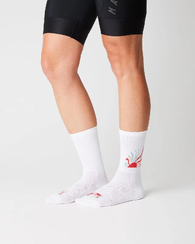 bicycle chain toughness-FINGERSCROSSED SOCKS | Summer 23 | #15_01 SUNRISE - WHITE