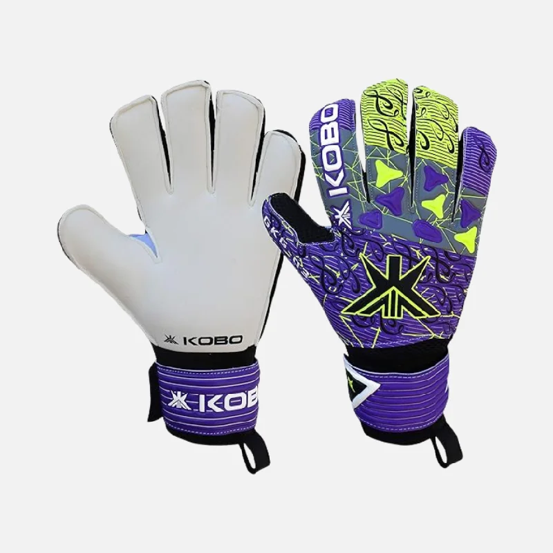 bicycle chain control-Kobo GKG-03 Football Goal Keeper Gloves Adult -Purple/Green