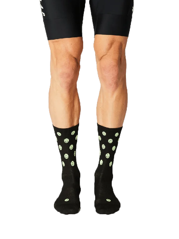 bicycle handlebar rigidity-FINGERSCROSSED SOCKS | #11_01 SMILEY - BLACK / NEON