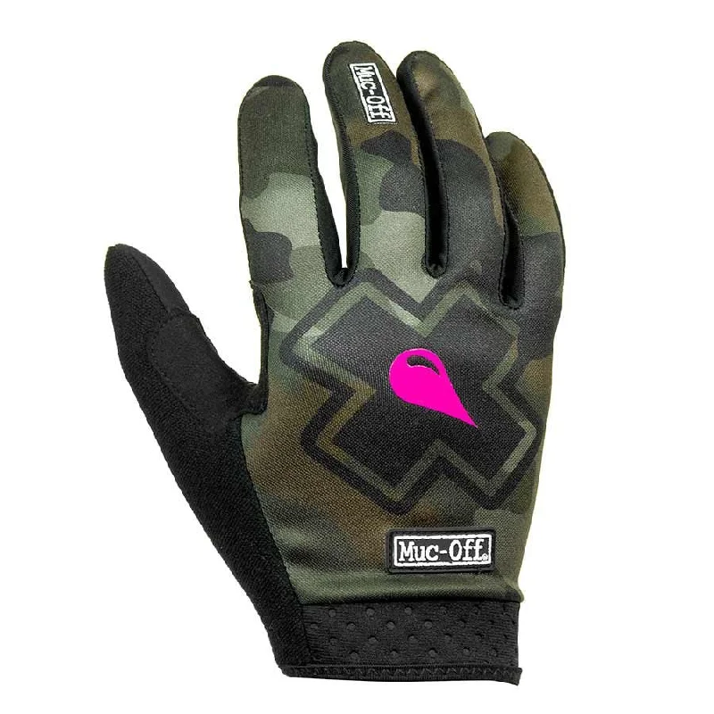 bicycle brake agility-Muc-Off MTB Ride Full Finger Gloves Unisex Camo XS Pair