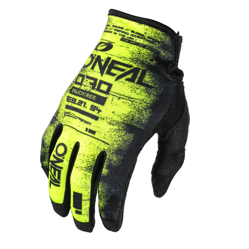 bicycle frame control-ONEAL 2024 MAYHEM SCARZ GLOVES - BLACK/NEON YELLOW