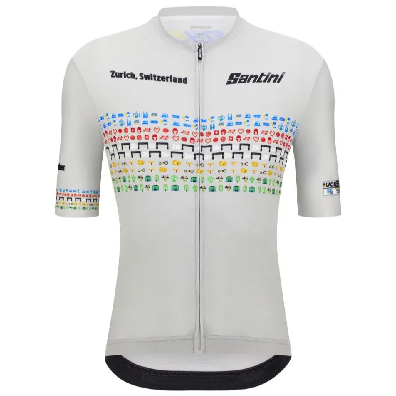 bicycle cleaner responsiveness-Maglia Santini UCI World Championship Zurigo 2024 - Grigio